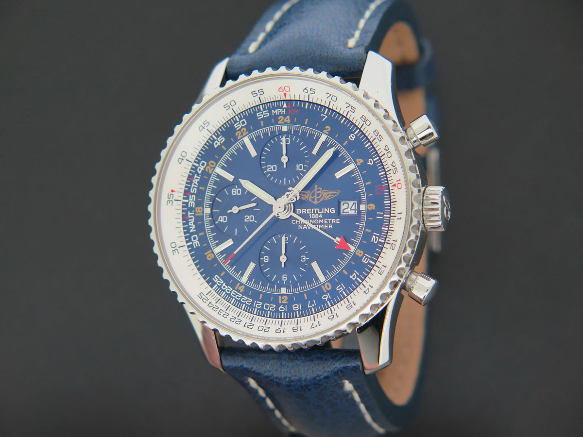 Breitling Navitimer World GMT Blue Dial A2432212 (1)
