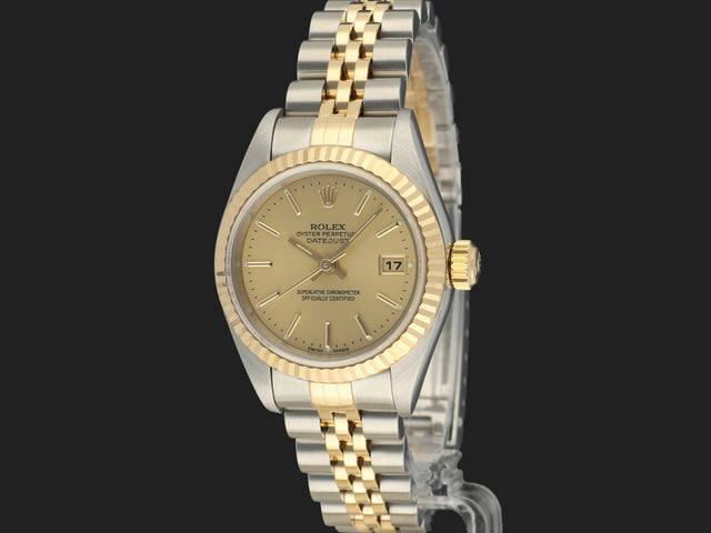 Rolex Lady-Datejust 26 Gold/Steel Champagne Dial
