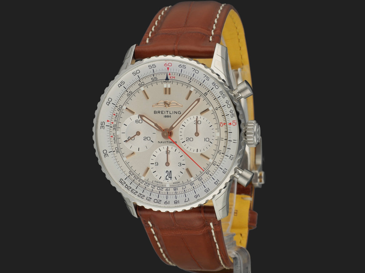 Breitling Navitimer B01 Chronograph Silver Dial AB0139 NEW (1)