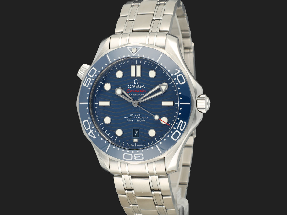 Omega Seamaster Diver 300M Co-Axial Master Chronometer Blue Dial 210.30.42.20.03.001 (1)