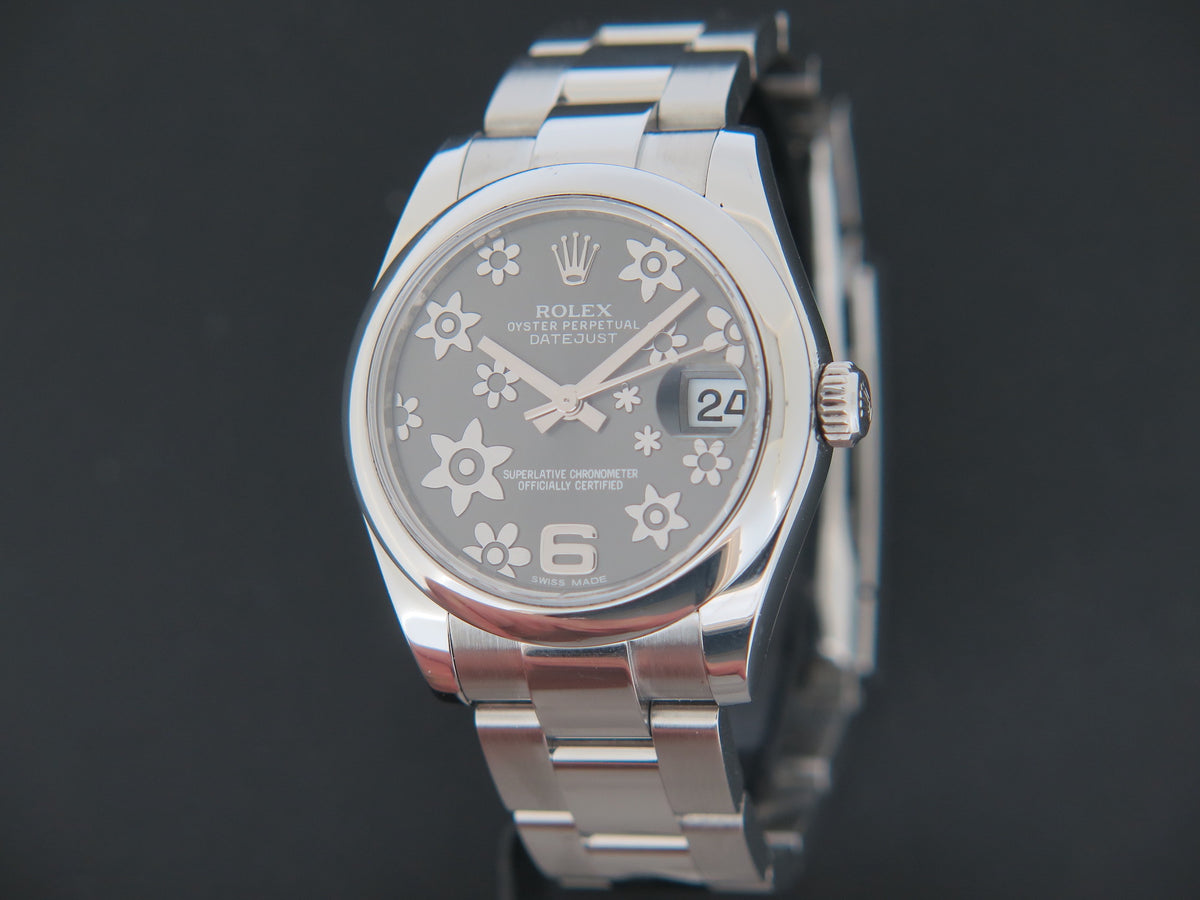 Rolex Datejust 31 Dark Rhodium Floral Dial 178240 (1)