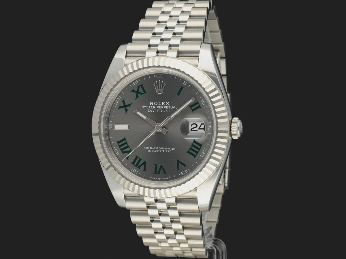 Rolex Datejust 41 Slate Roman Dial 126334 99% NEW (1)