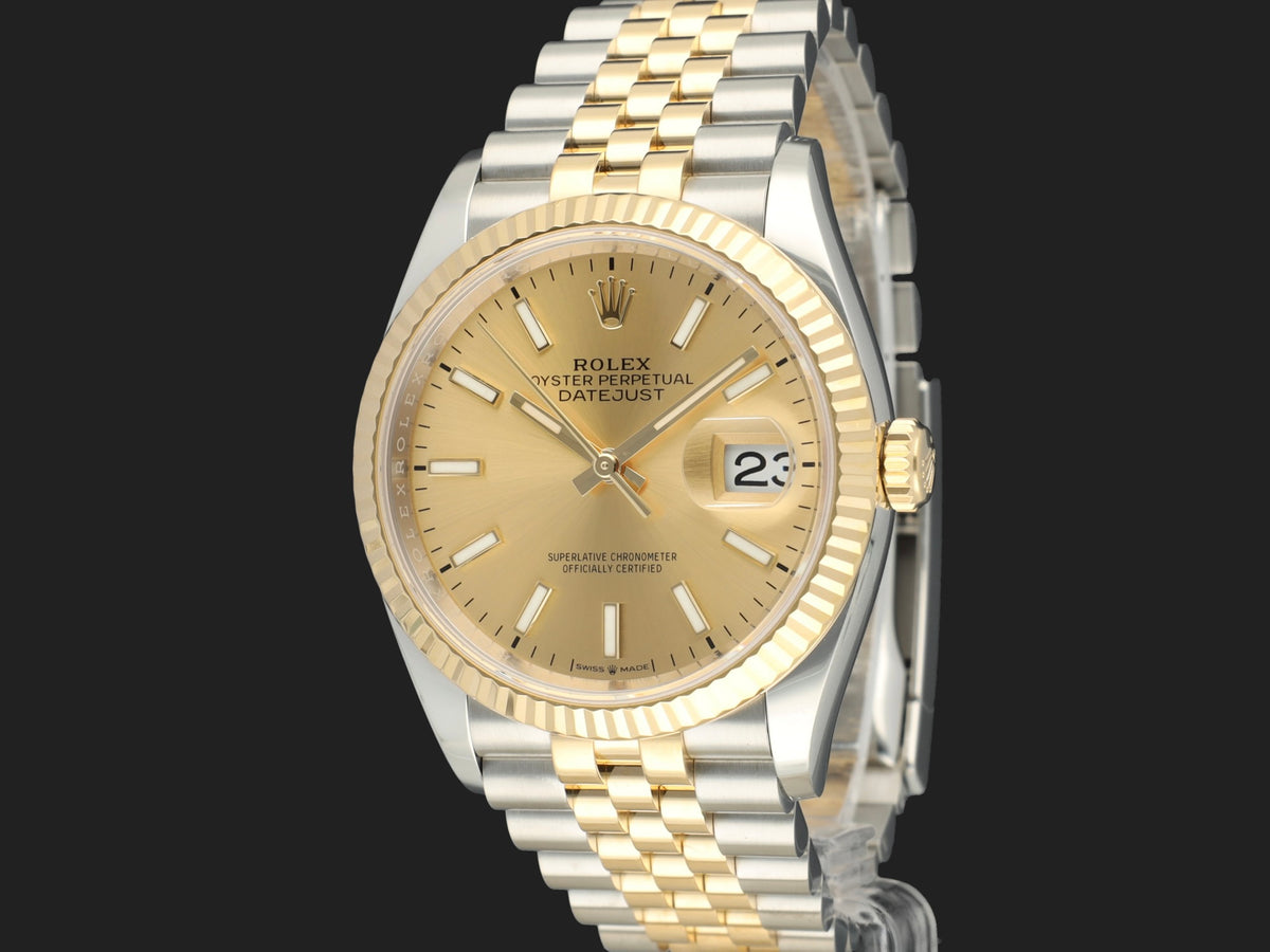 Rolex Datejust 36 Gold/Steel Champagne Dial 126233 (1)
