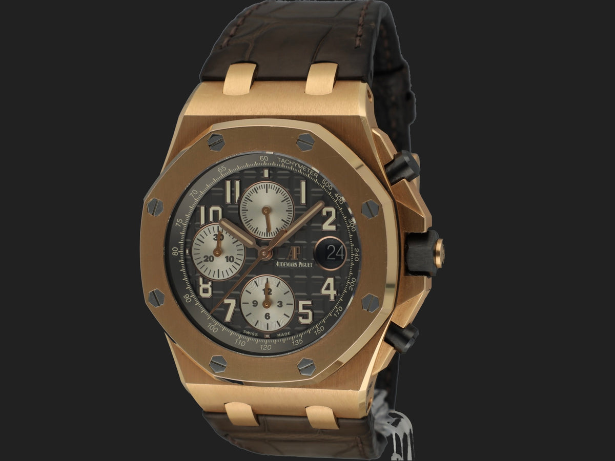Audemars Piguet Royal Oak Offshore Chronograph Rose Gold Grey Dial 26470 (1)