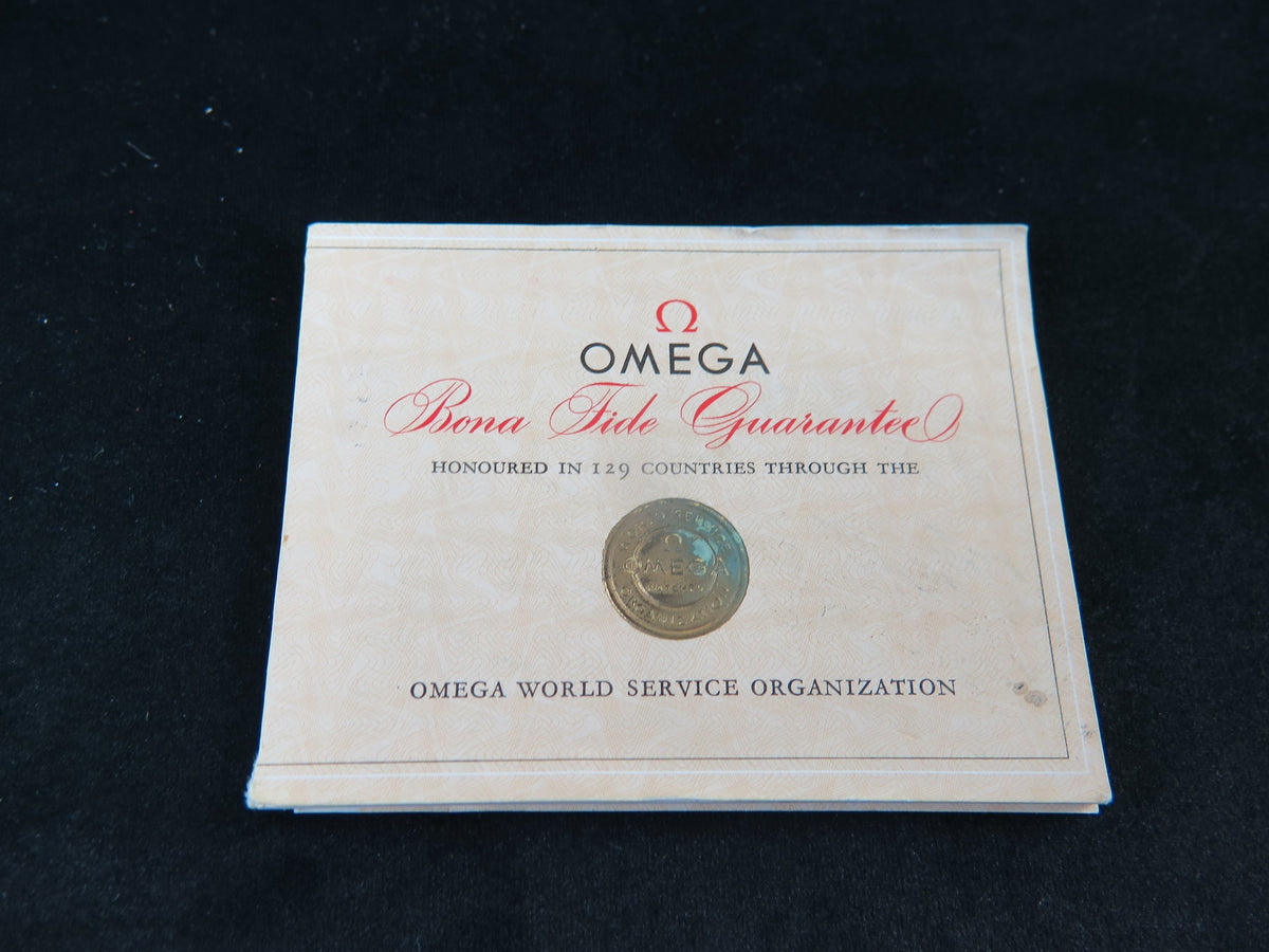 Omega Vintage Bona Fide Blanco Warranty Booklet  (1)