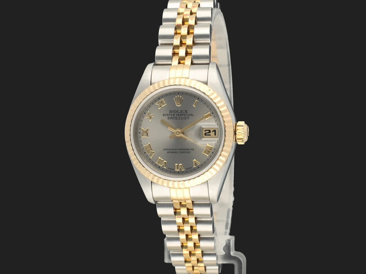 Rolex Lady-Datejust 26 Silver Roman Dial 69173 (1)