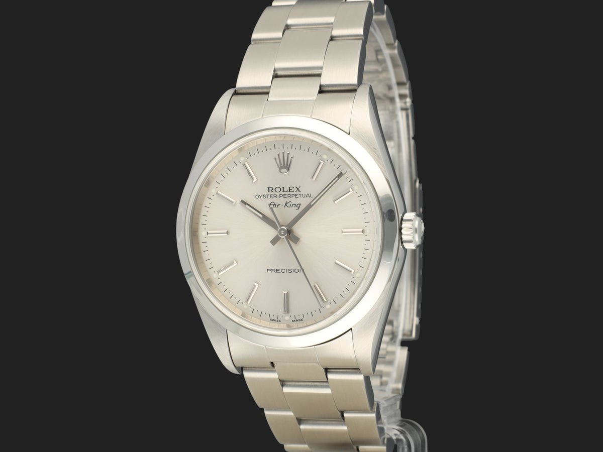 Rolex Air-King 34 Silver Dial 14000 A-Serial (1)