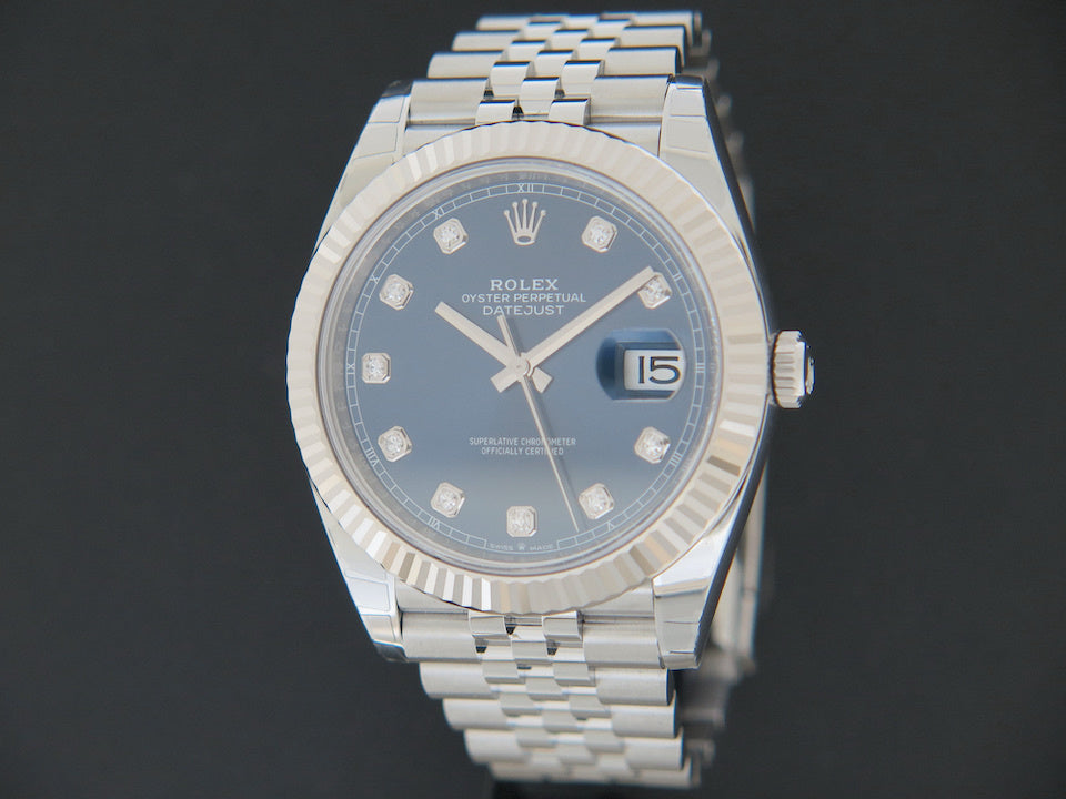Rolex Datejust 41 Blue Diamond Dial NEW 126334 FULL STICKERS WSSA0029 (1)