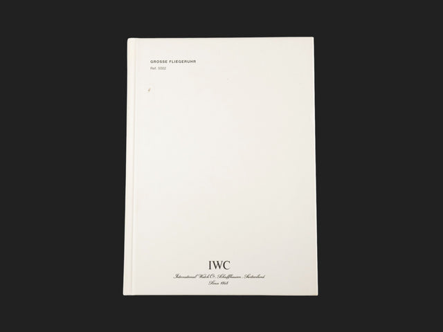 IWC Operating Instructions Grosse Fliegeruhr