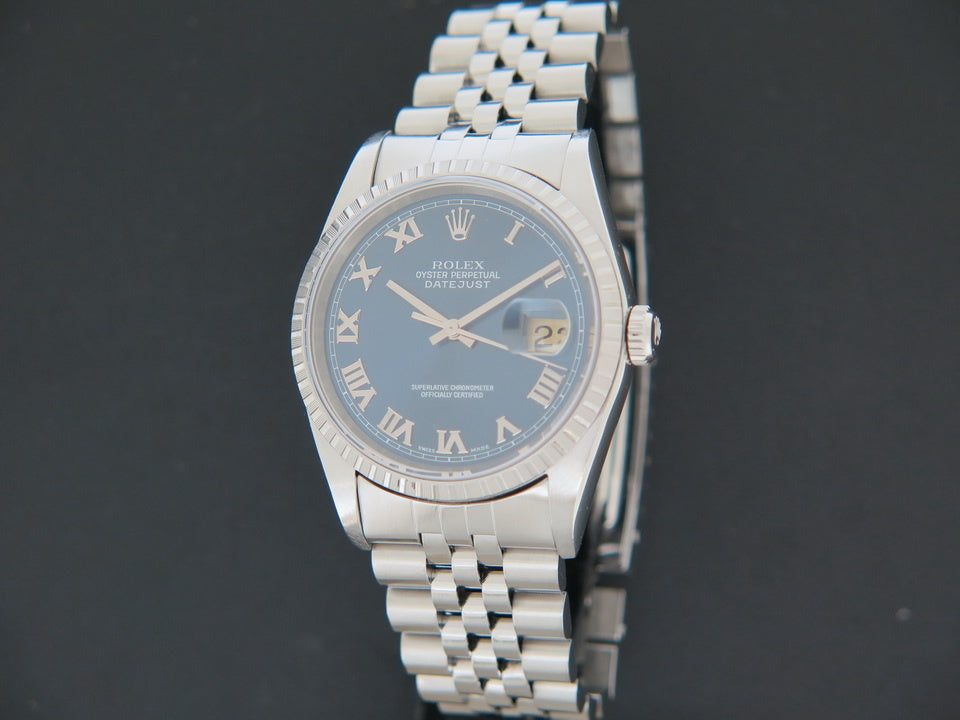 Rolex Datejust Blue Roman Dial 16220 (1)