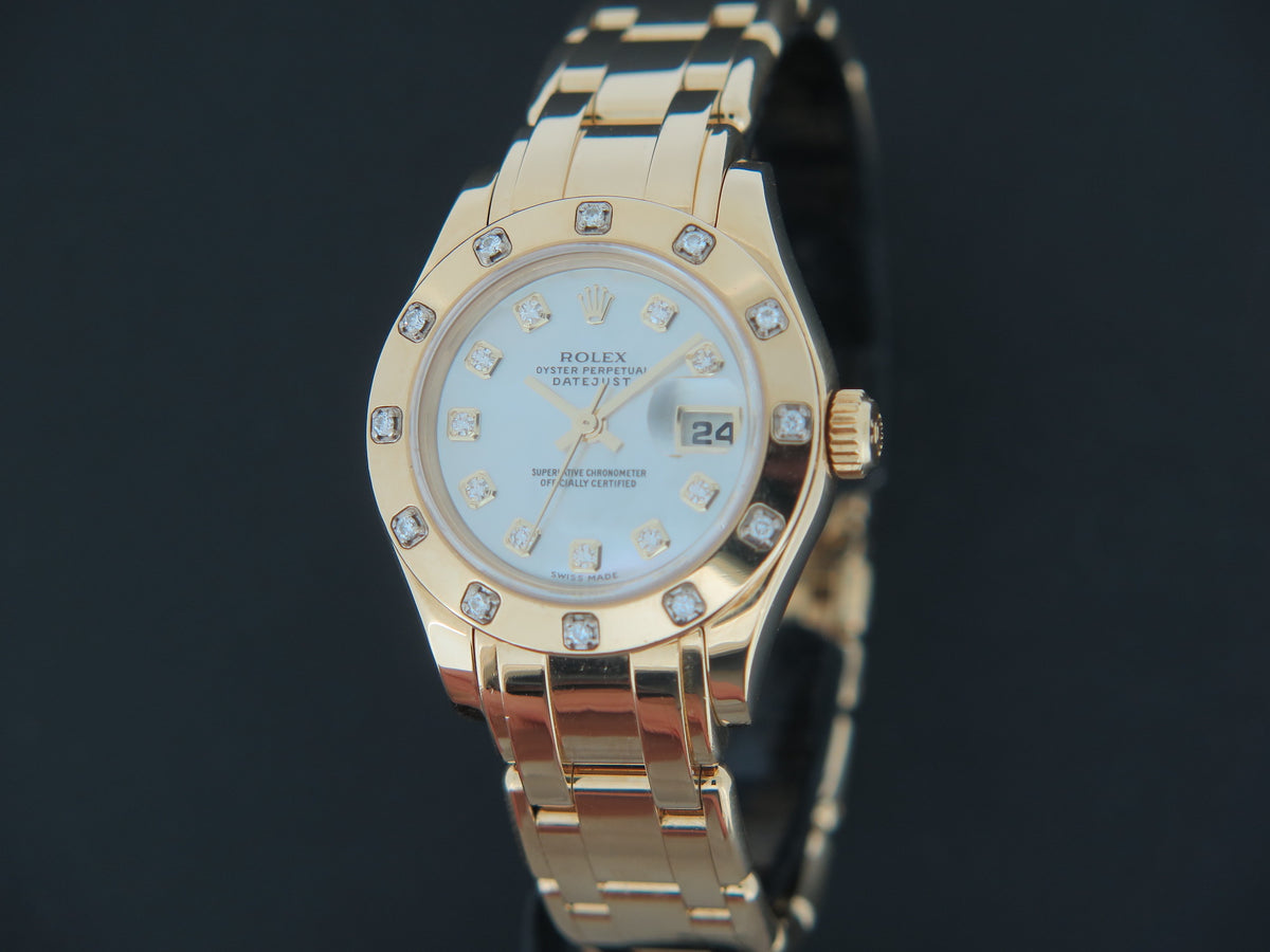 Rolex Lady-Datejust Pearlmaster Yellow Gold MOP Diamond Dial 80318 (1)