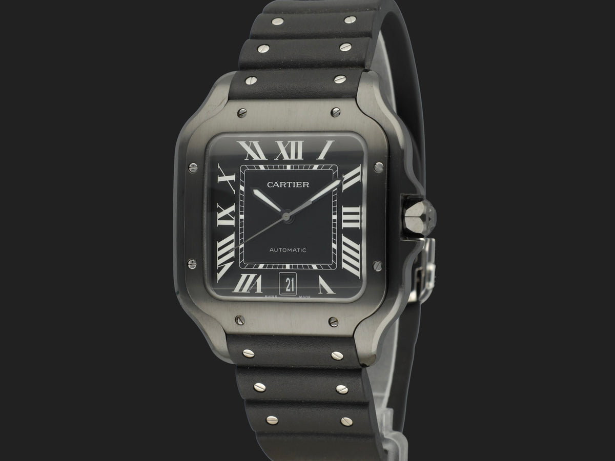 Cartier Santos Large Date ADLC Black Dial WSSA0039 (1)