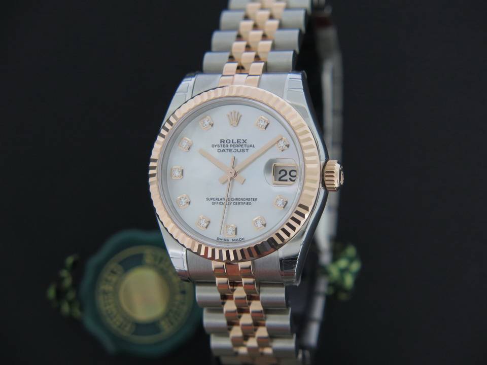 Rolex Datejust Everosegold/Steel MOP Diamond Dial NEW 178271  (1)
