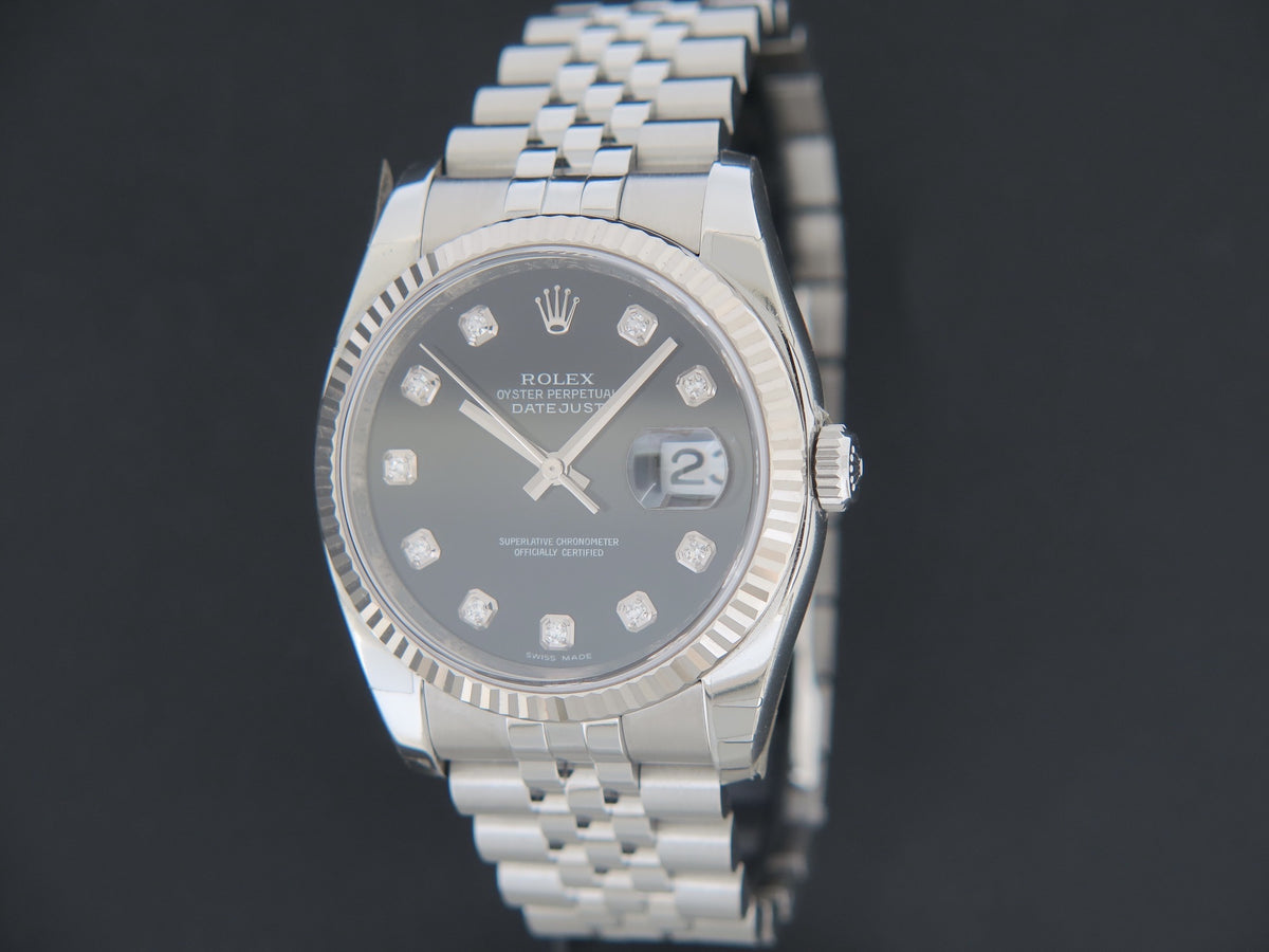 Rolex Datejust Black Diamond Dial 116234 (1)