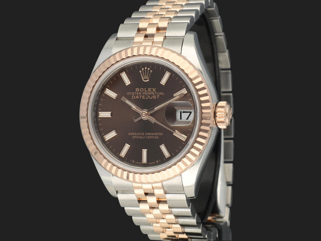 Rolex Lady-Datejust 28mm Everose/Steel Choco Dial