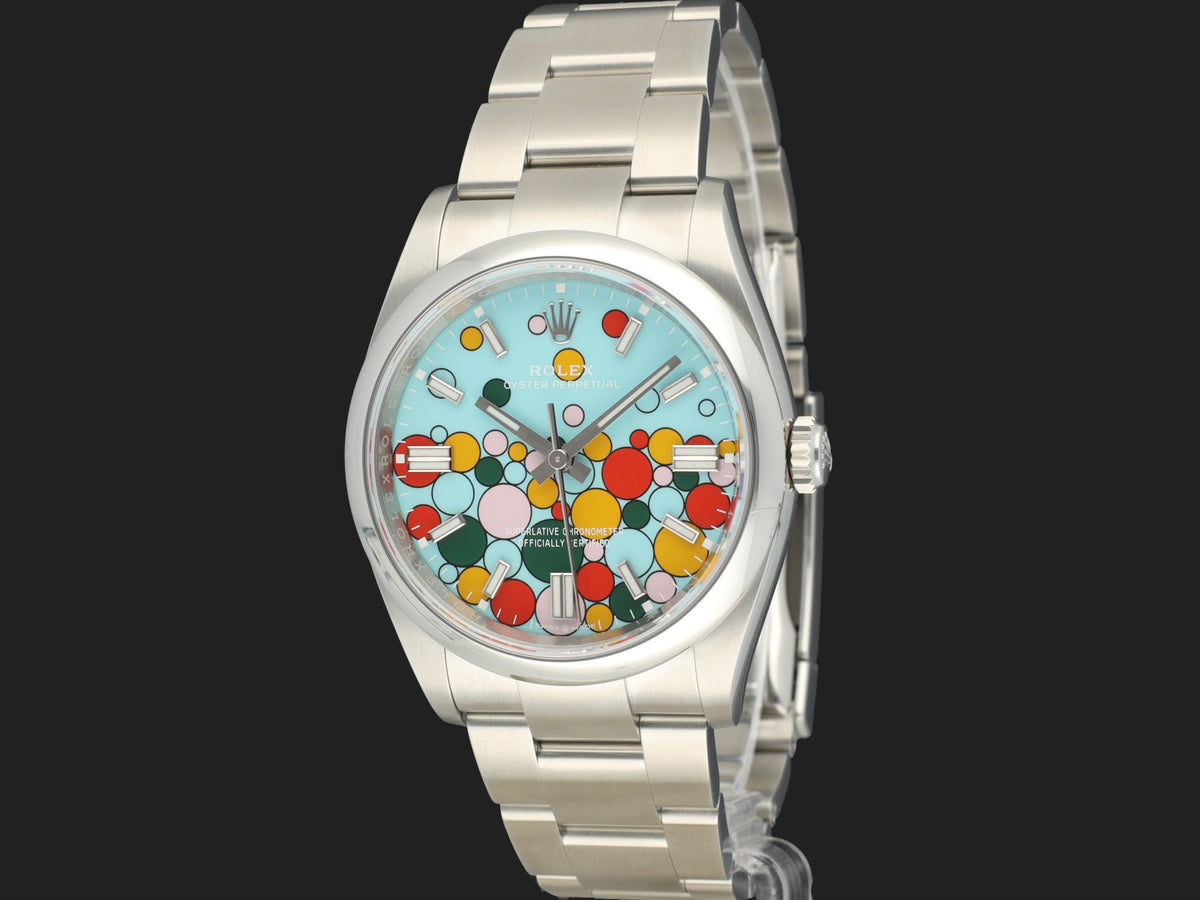 Rolex Oyster Perpetual 36 Turquoise Celebration Dial 126000 NEW (1)