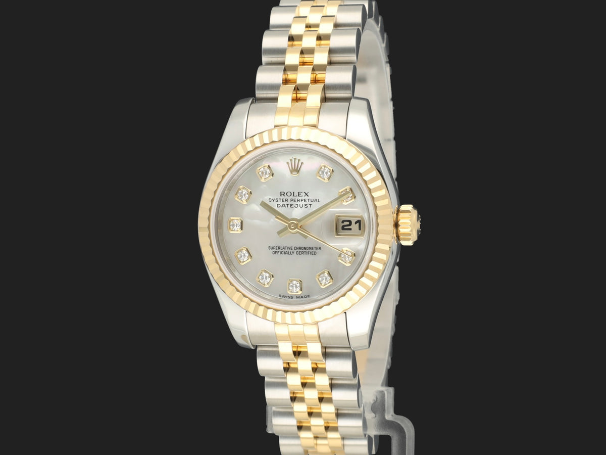 Rolex Lady-Datejust 26 Gold/Steel MOP Diamond Dial 179173 179173 (1)