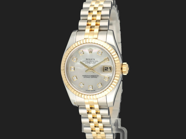 Rolex Lady-Datejust 26 Gold/Steel MOP Diamond Dial
