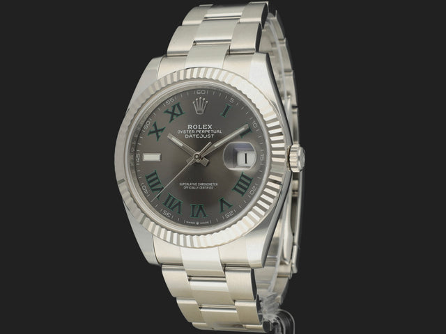 Rolex Datejust 41 Slate Roman Dial 126334 NEW