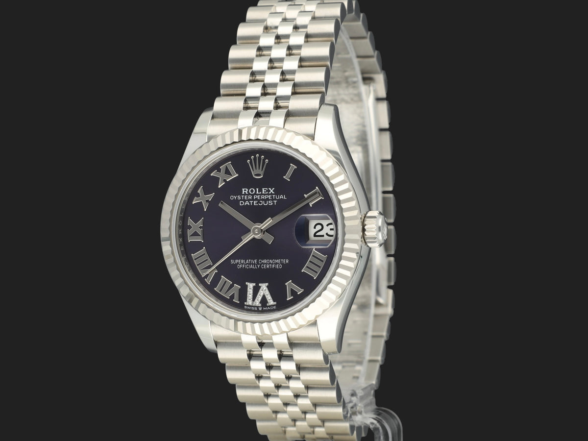 Rolex Datejust 31 Aubergine Roman Diamond Dial 278274 99% NEW (1)