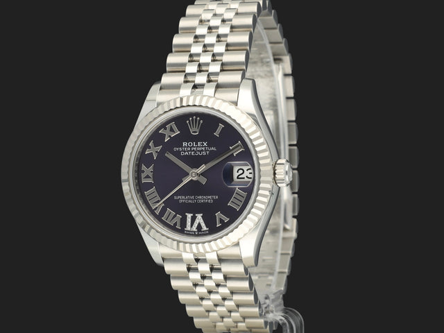 Rolex Datejust 31 Aubergine Roman Diamond Dial 278274 99% NEW