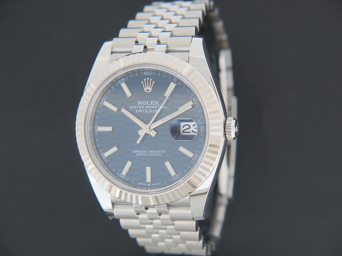 Rolex Datejust 41 Blue Motif Dial 126334 NEW (1)