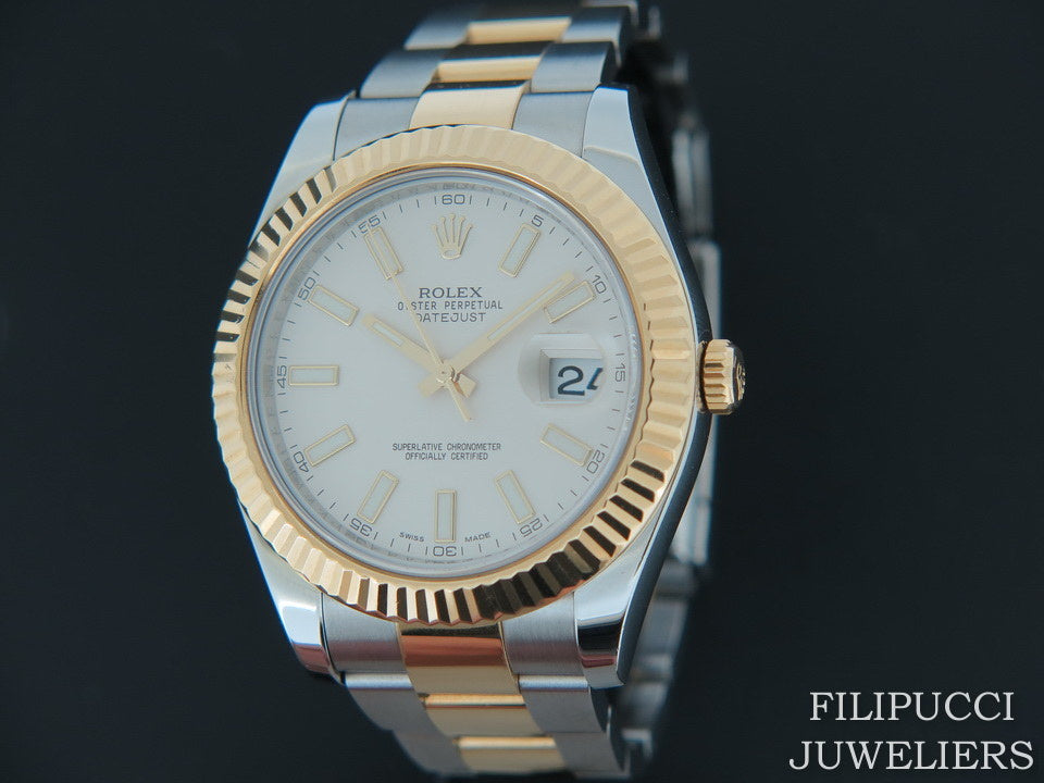 Rolex Datejust II Gold/Steel Ivory Dial 116333  (1)