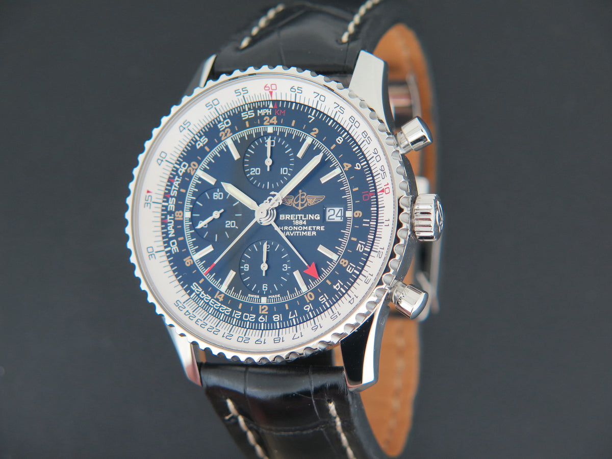 Breitling Navitimer World GMT Black Dial A2432212 (1)
