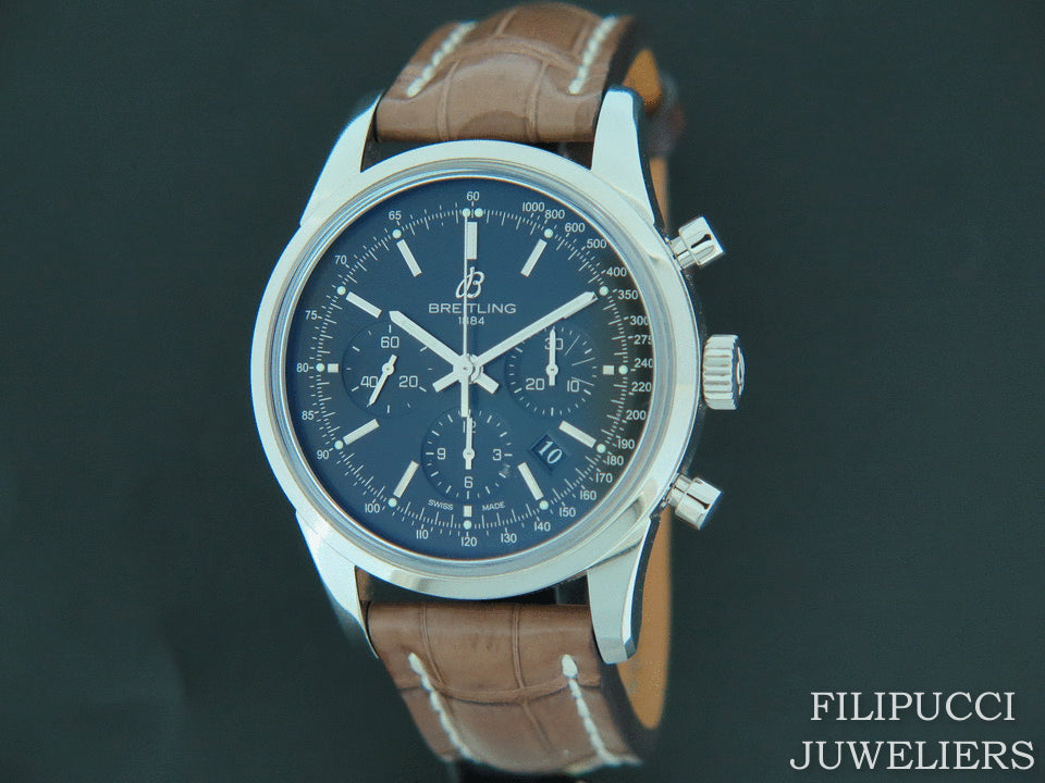 Breitling Transocean Chronograph Black Dial AB015212 NEW (1)