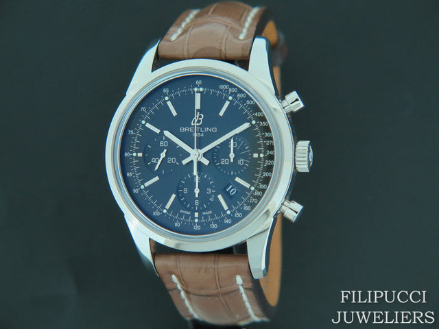 Breitling Transocean Chronograph Black Dial