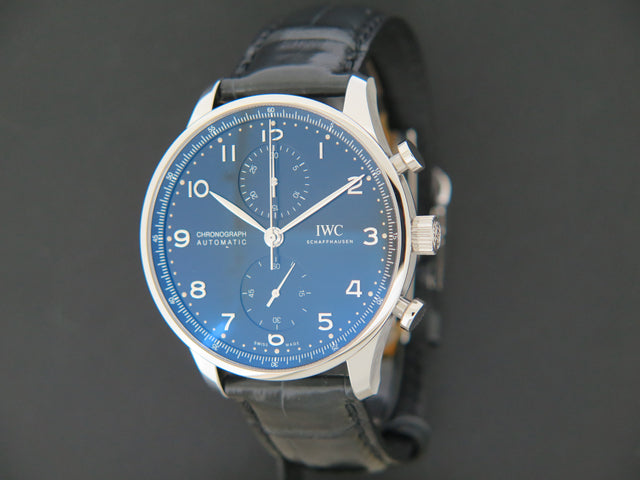 IWC Portugieser Chronograph Black Dial IW371609 NEW