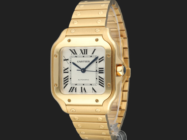 Cartier Santos Medium Yellow Gold Roman Dial