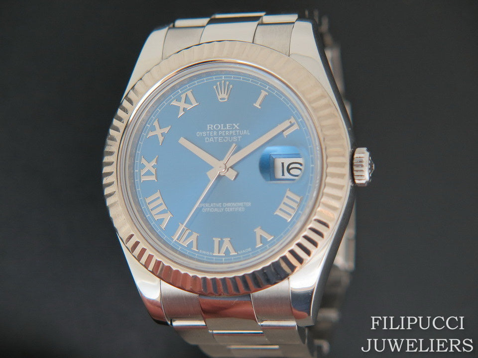 Rolex Datejust II Azzurro Blue 116334 (1)