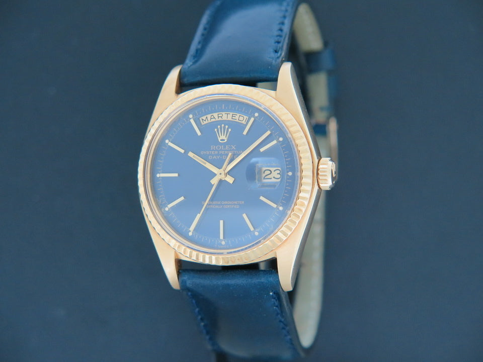 Rolex Day-Date Yellow Gold Blue Dial 1803 (1)