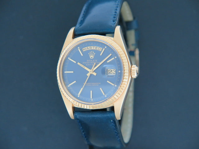 Rolex Day-Date Yellow Gold Blue Dial 1803