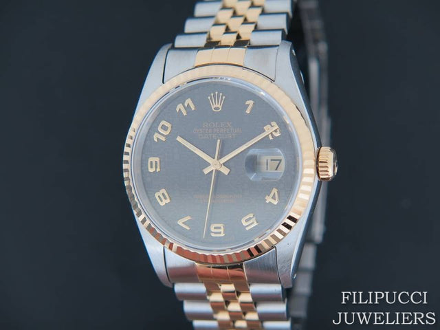 Rolex Datejust Grey Jubilee Dial Gold/Steel