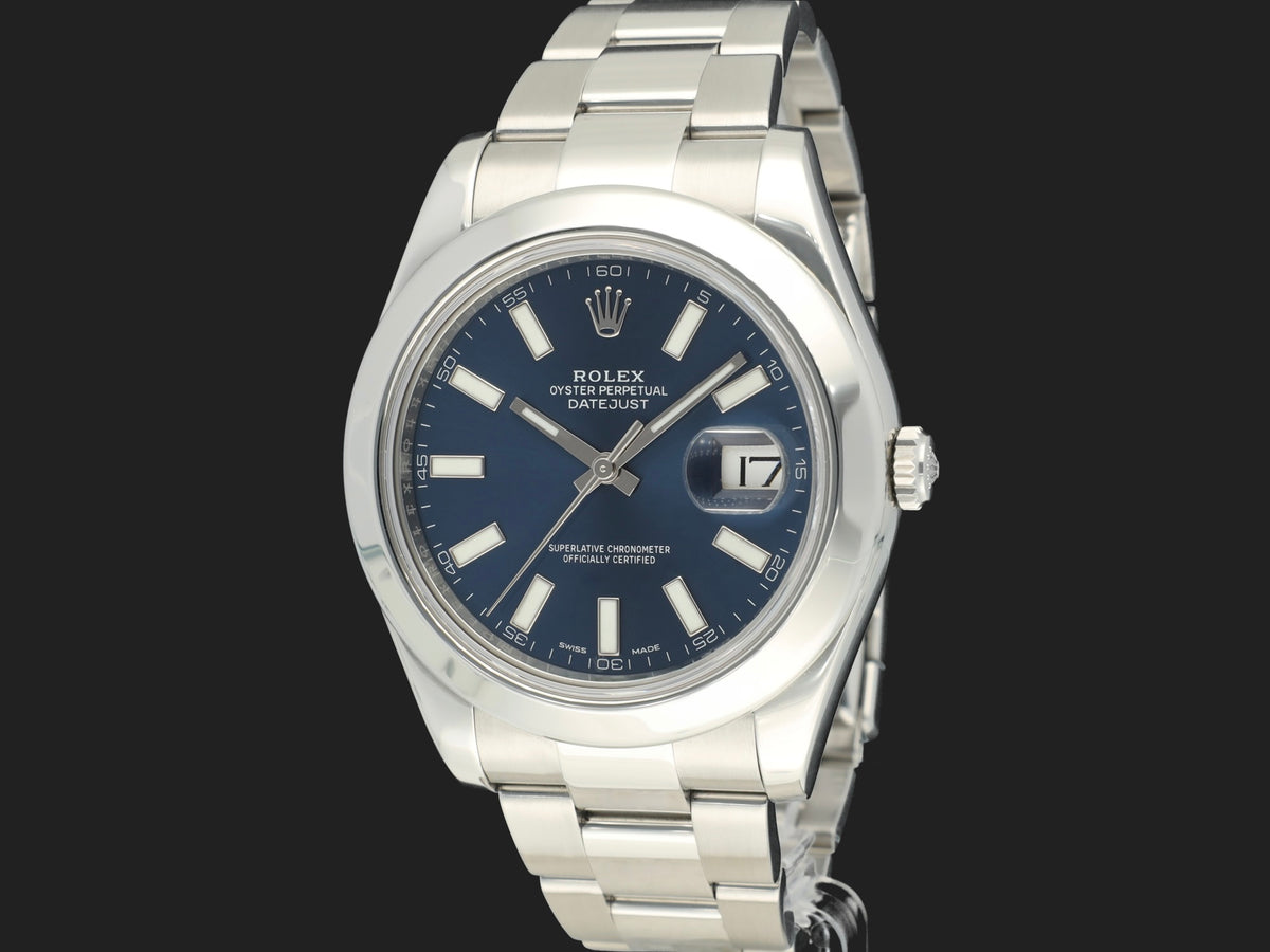Rolex Datejust II Blue Dial 116300 (1)