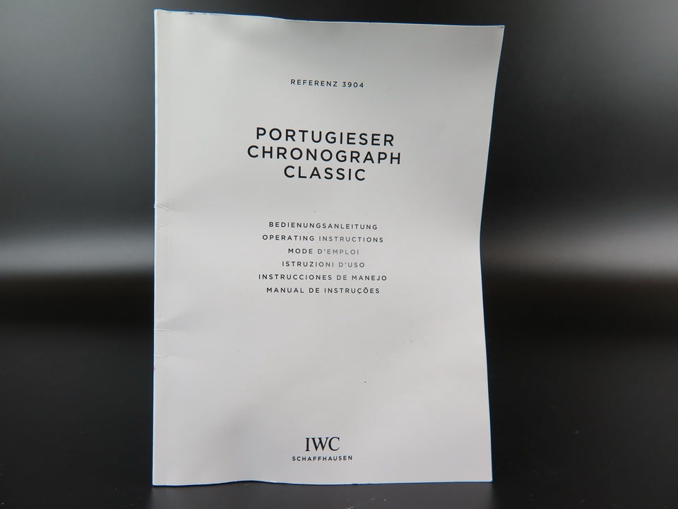 IWC Operating Instructions Portugieser Chronograph