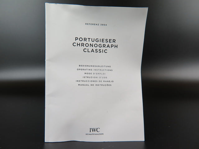 IWC Operating Instructions Portugieser Chronograph