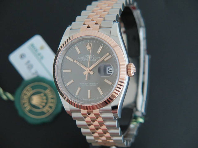 Rolex Datejust NEW Everose/Steel Dark Rhodium Dial