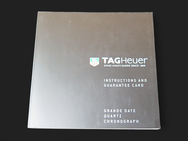 Tag Heuer Instructions Grand Date Quartz Chronograph Booklet
