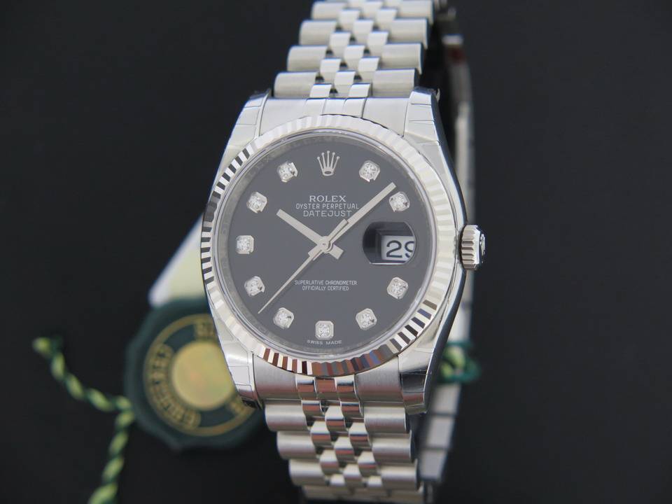 Rolex Datejust Black Diamond Dial NEW 116234 (1)
