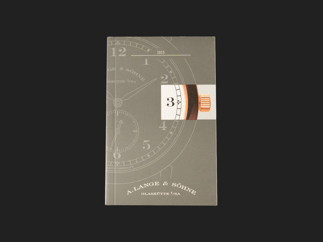 A. Lange & Sohne Operation Instructions Booklet For The 1815