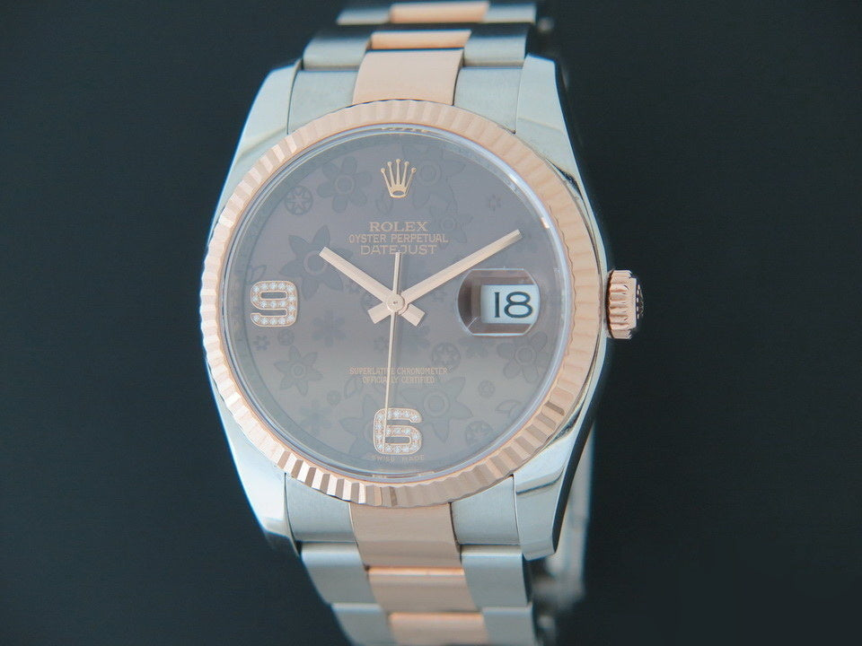 Rolex Datejust Everosegold/Steel Choco Diamond Dial 116231    (1)