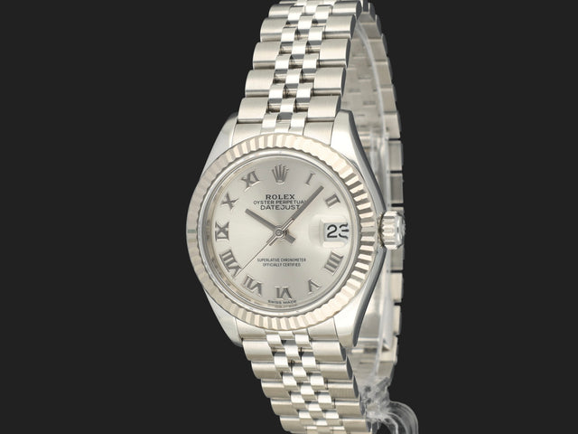Rolex Lady-Datejust 28mm Rhodium Roman Dial 279174