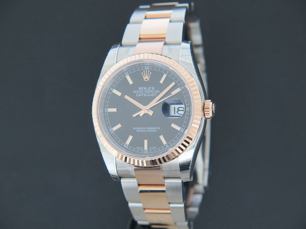 Rolex Datejust Everose/Steel Black Dial