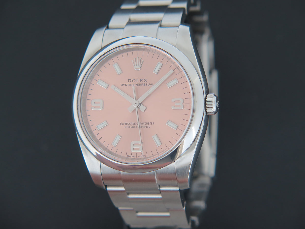 Rolex Oyster Perpetual 34 Pink Arab Dial 114200 (1)