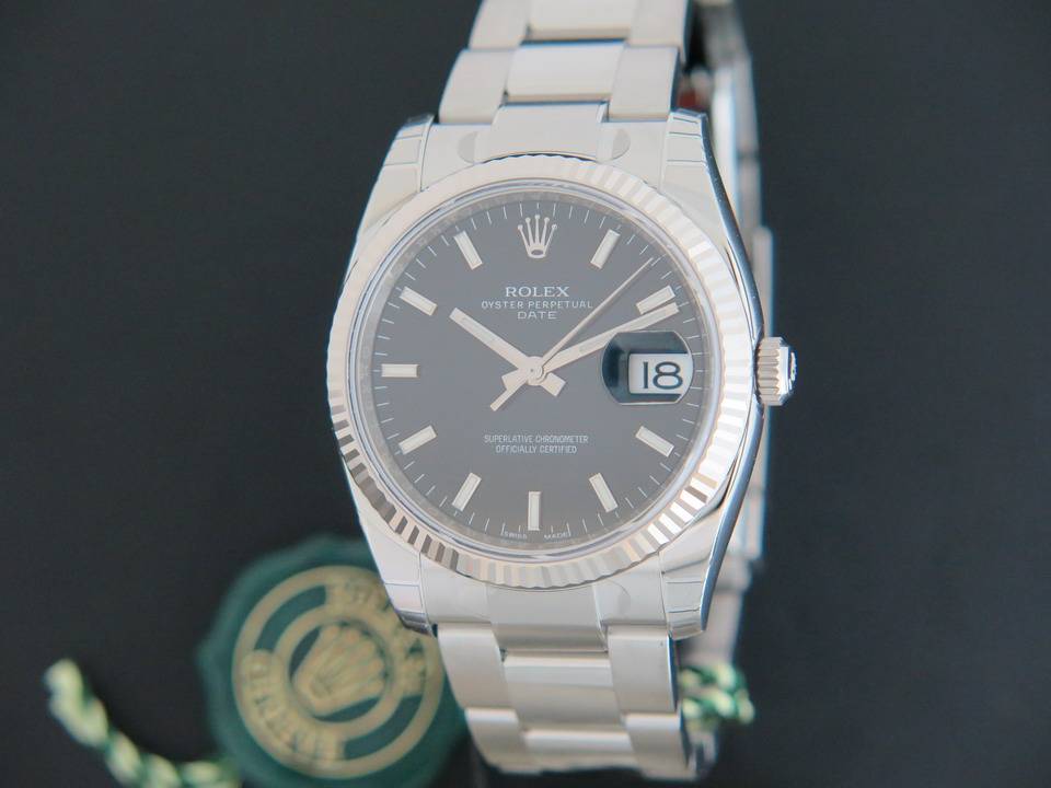 Rolex Date Black Dial 115234 NEW    (1)