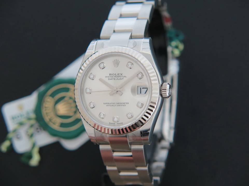 Rolex Datejust Silver Diamonds 178274 NEW (1)