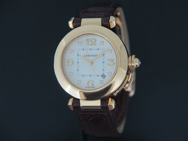 Cartier Pasha Automatic Yellow Gold Silver Diamond Dial 2519